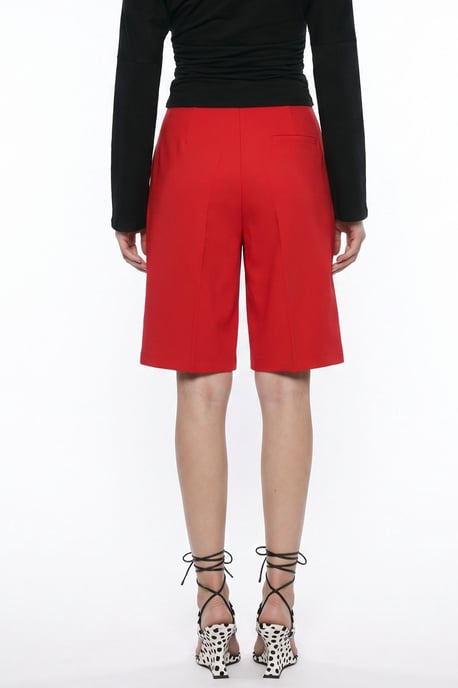 High-Waist Wide-Leg Tailored Shorts - Image 4