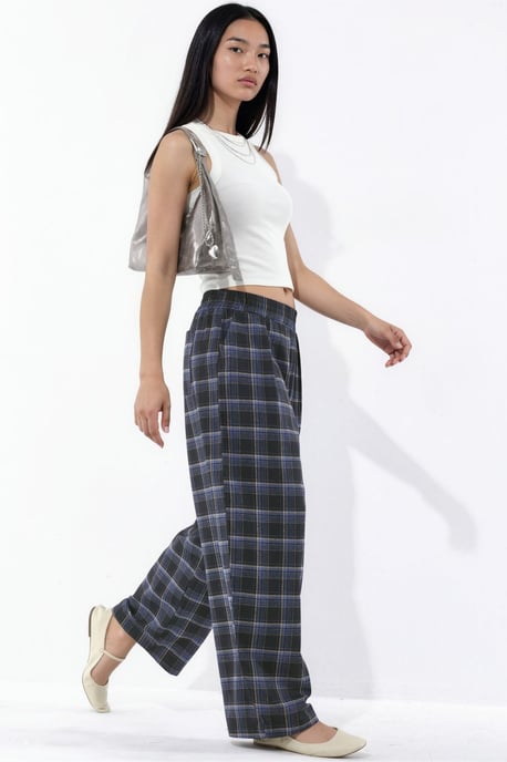 Geruite broek met elastische taille en zakdetail Hiccup - Image 3