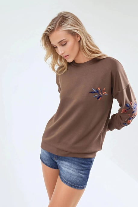 Dames sweater met ronde hals - Image 2