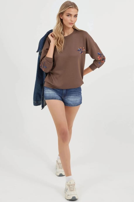 Dames sweater met ronde hals - Image 4