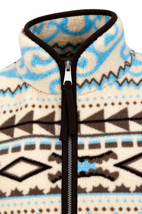 Women's Geometric Zipper Collar Sweatshirt - Image 3