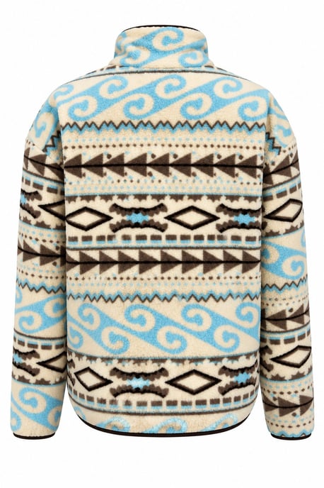 Women's Geometric Zipper Collar Sweatshirt - Image 4