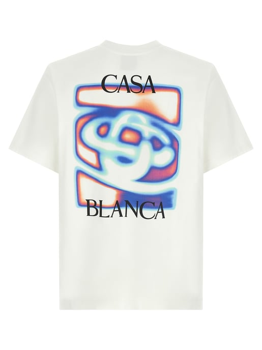 Casablanca Vit T-shirt i ekologisk bomull - Image 2