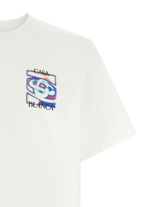 Casablanca Vit T-shirt i ekologisk bomull - Image 3