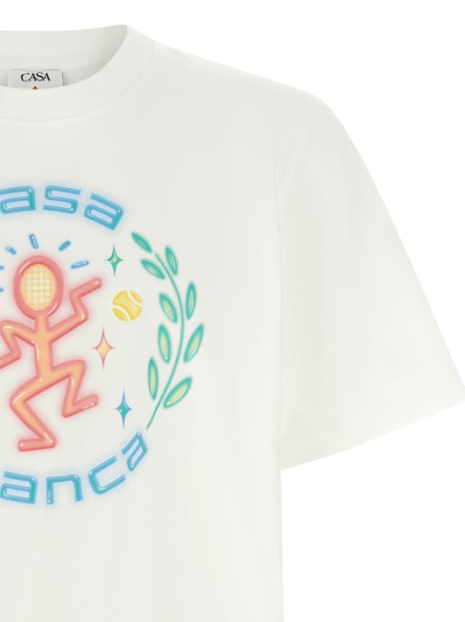 Casablanca Vit T-shirt i ekologisk bomull - Image 3