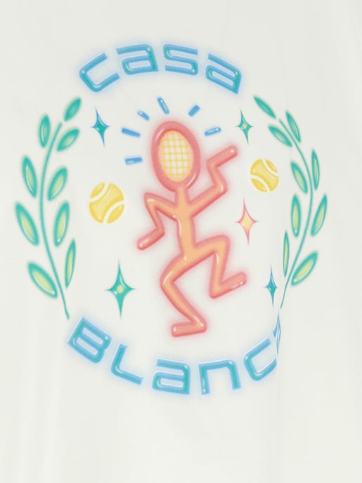 Casablanca Vit T-shirt i ekologisk bomull - Image 4