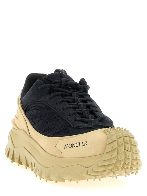 Moncler Blue Leather Athletic Sneakers - Image 2