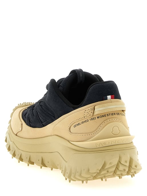 Moncler Blue Leather Athletic Sneakers - Image 3