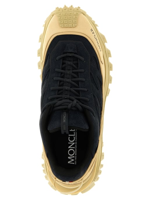 Moncler Blue Leather Athletic Sneakers - Image 4