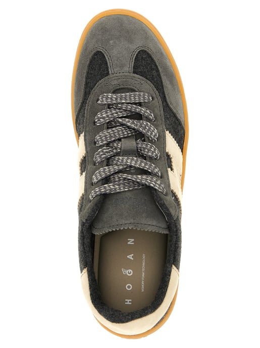 Hogan Gråa låga sneakers i ull - Image 4