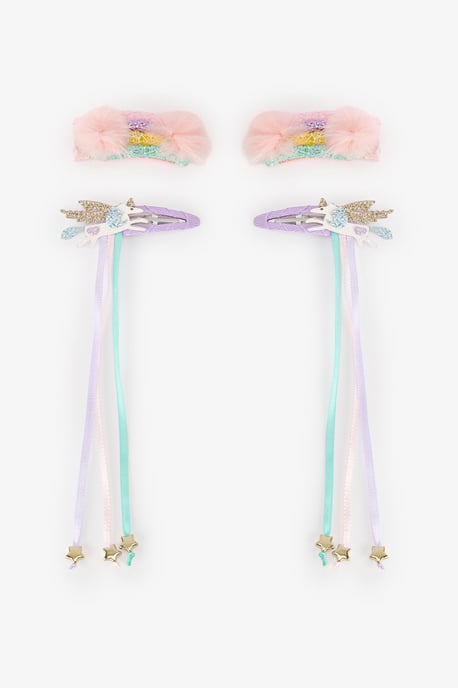 Girls' Rainbow Hair Clip Set - Image 1
