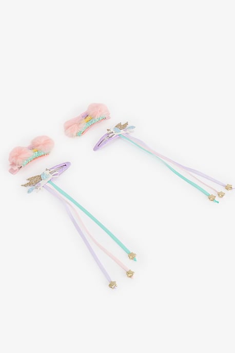 Girls' Rainbow Hair Clip Set - Image 2
