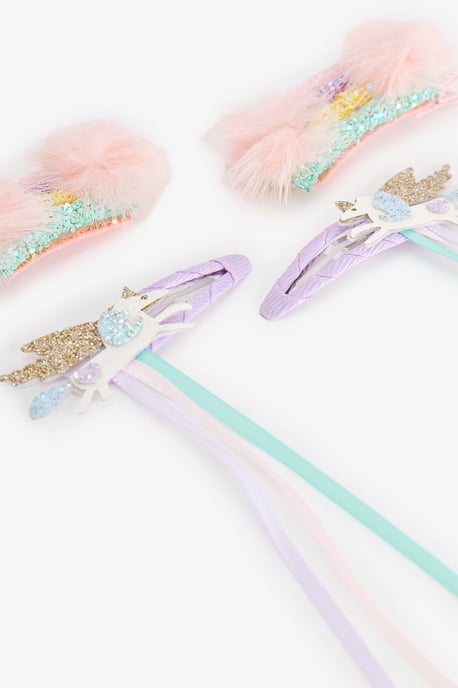 Girls' Rainbow Hair Clip Set - Image 3