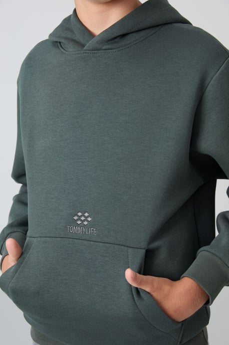 Sweatshirt voor jongeren met capuchon en zak - Image 3