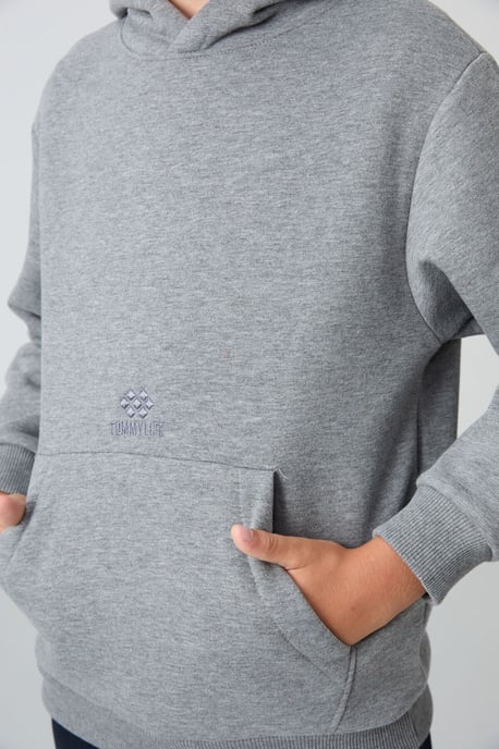 Tommy Life Sweater voor jongeren met capuchon en zak - Image 3