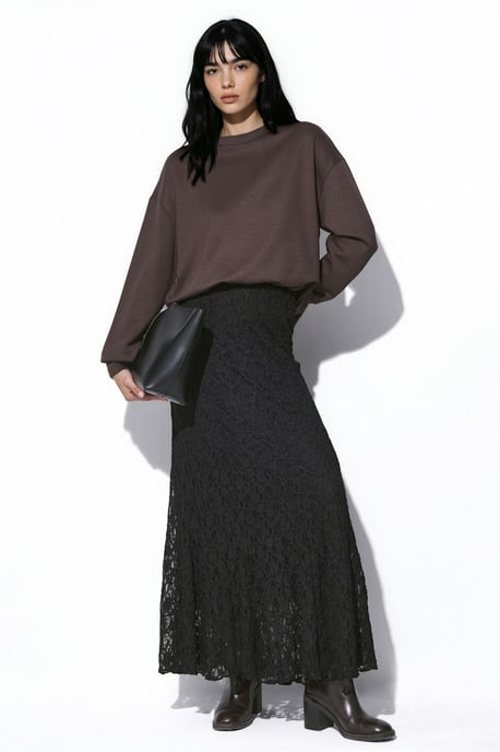 Maxirok van kant met hoge taille - Image 2