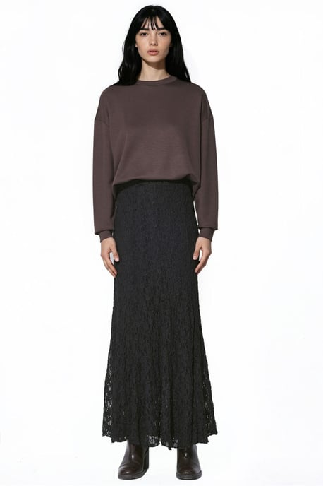 Maxirok van kant met hoge taille - Image 3