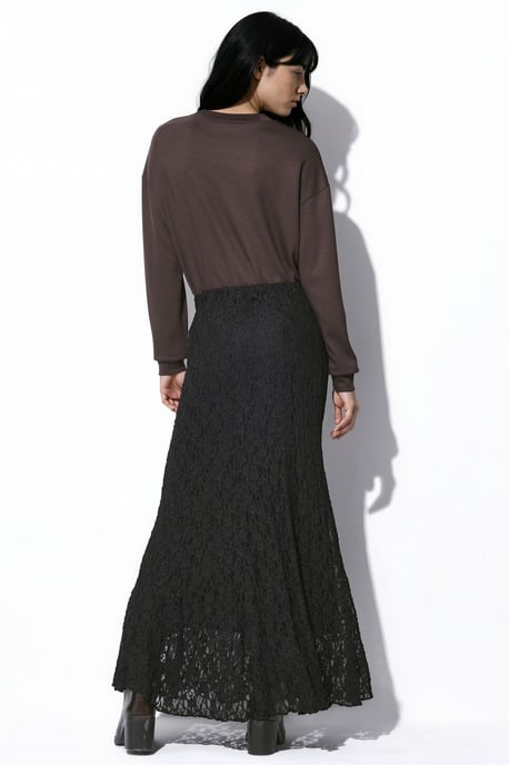 Maxirok van kant met hoge taille - Image 6