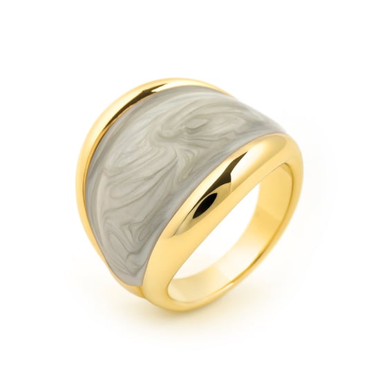 Luxenter Ring in Groene Lak geëindigd in 18 karaat geel goud - Sul - Image 1