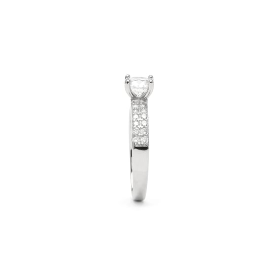 Luxenter ring in 925 sterling zilver en briljant zirkonia, afgewerkt in rhodium - Anwi - Image 3