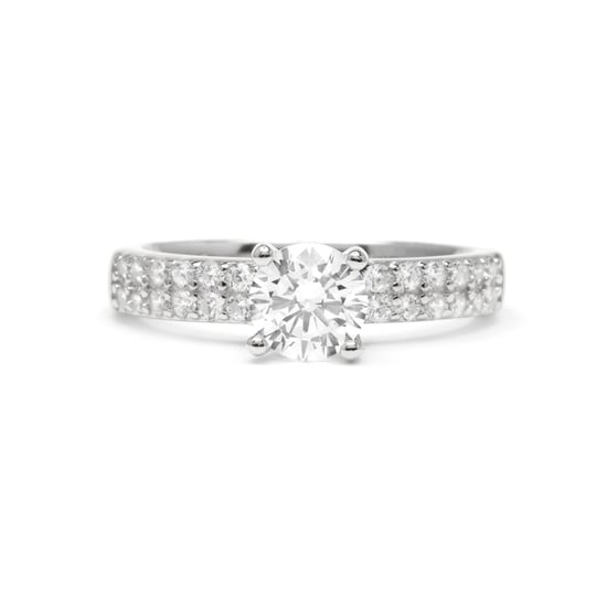 Luxenter ring in 925 sterling zilver en briljant zirkonia, afgewerkt in rhodium - Anwi - Image 4