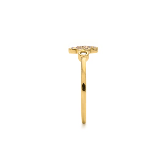 Luxenter Ring in 925 sterling zilver en amethist zirkonia, geëindigd in 18 karaat geelgoud - Alsion - Image 3