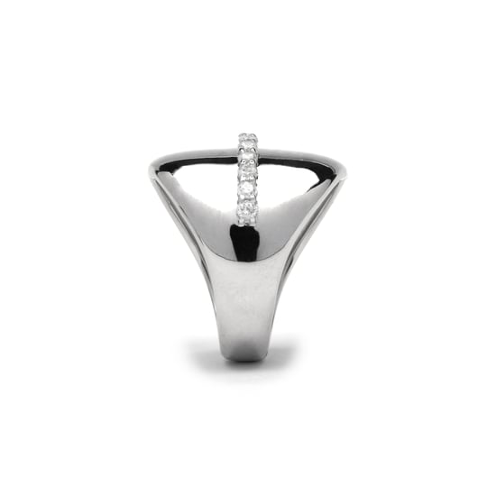 Luxenter Ring in 925 Sterling Silver and Brilliant Zirconia with rhodium finish - Idel - Image 3