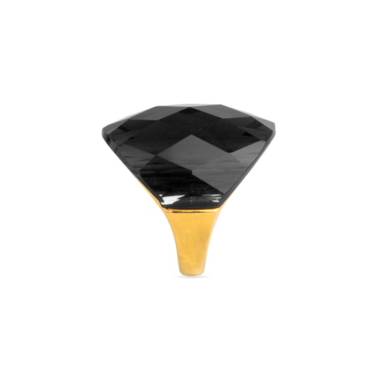 Luxenter Onyx Hydrothermale Kwartsring afgewerkt in 18K geelgoud - Konsil - Image 3