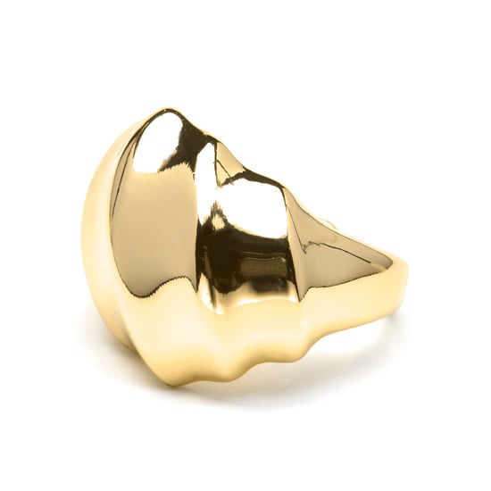 Luxenter ring afgewerkt in 18 karaat geel goud - Dinu - Image 1
