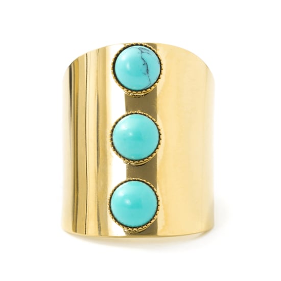 Luxenter Turquoise Ring is afgewerkt in 18 karaats geelgoud - Isum - Image 5