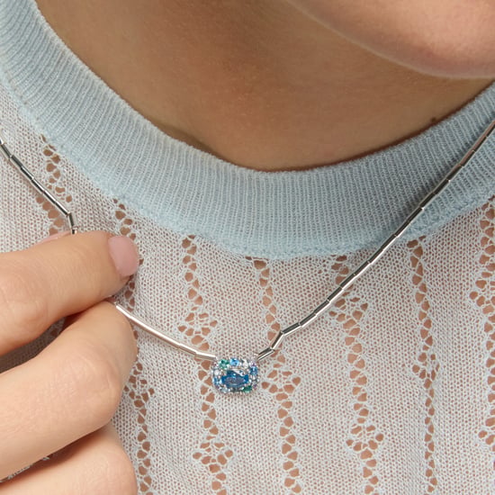 Luxenter ketting in 925 sterling zilver en saffier Zirconia rhodium afwerking - Mezay - Image 4