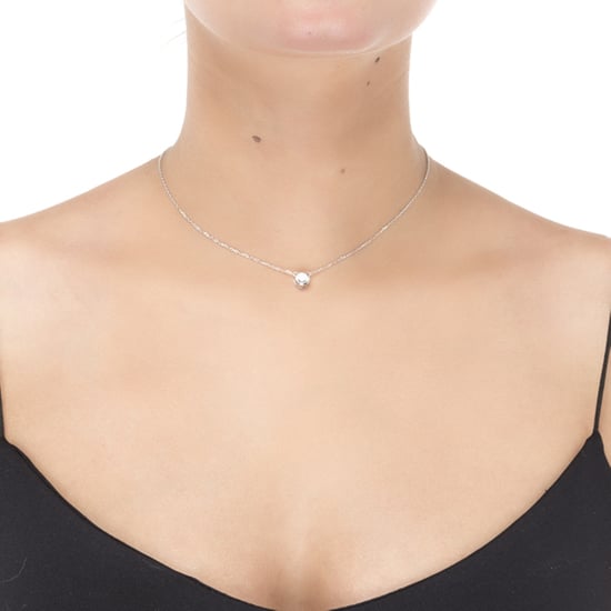 Luxenter 925 sterling zilveren ketting met briljante zirkonia rhodiumafwerking - Imrak - Image 2