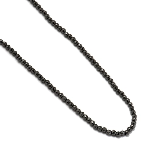 42 cm Luxenter ketting in gefacetteerde hematiet en 925 sterling zilver rhodiumafwerking - Natuursteen - Image 3