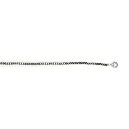 42 cm Luxenter ketting in gefacetteerde hematiet en 925 sterling zilver rhodiumafwerking - Natuursteen - Image 5