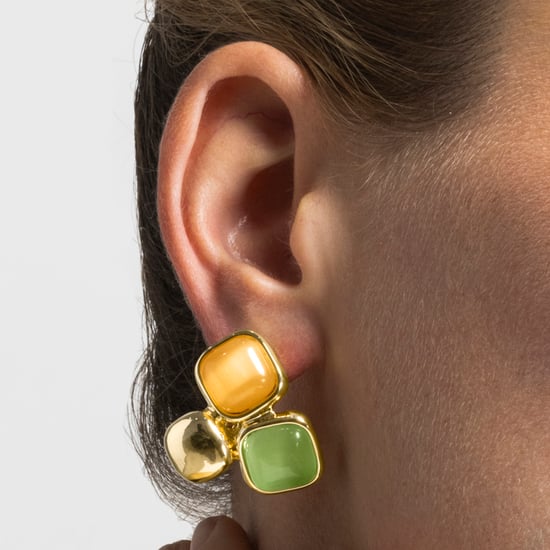 Luxenter oorbellen met meerkleurige Cat's Eye afgewerkt in 18 karaat goud - Nuroa - Image 3