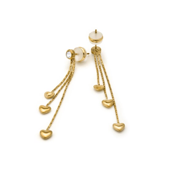 Luxenter Brilliant Zirconia Earrings finished in 18k yellow gold - Dareo - Image 5