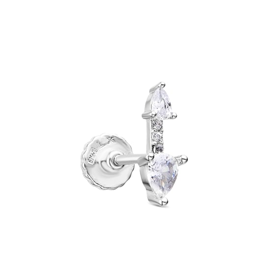 Luxenter Piercing i 925 Sterling Silver agus Brilliant Zirconia críochnaithe i Róidiam - Egdos - Image 1