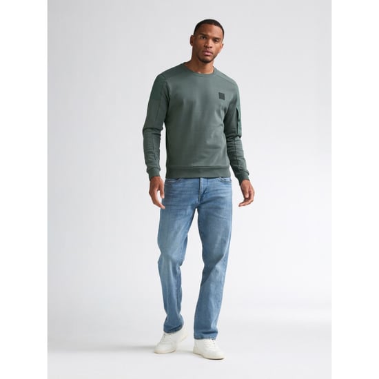 Petrol Industries men sweater round neck m-3060-swr322 6185 steel green - Image 4