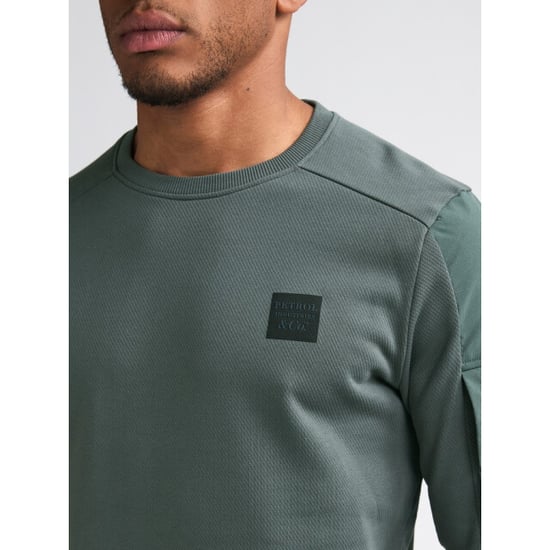 Petrol Industries men sweater round neck m-3060-swr322 6185 steel green - Image 5