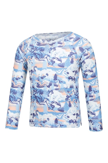 'Talus' Printed Kids Top & Pant Quick Wicking Warm Base Layer Set Multicolour - Image 2