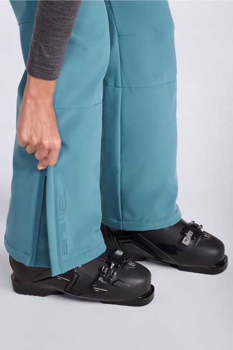 'Alpine' Women's Waterproof Snow Pants Breathable Adjustable Waist Ski Trouser Teal - Image 3