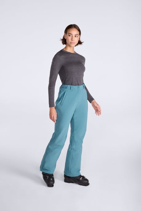 'Alpine' Women's Waterproof Snow Pants Breathable Adjustable Waist Ski Trouser Teal - Image 4