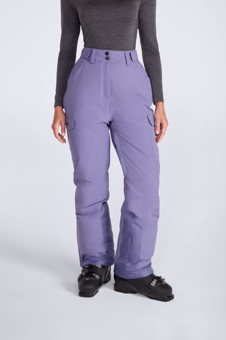 'Glaze' Women's Snow Pants Casual Straight Leg Adjustable Waist Winter Trouser Pale Blue - Image 1