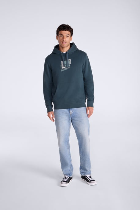 'River' Men's Hoodie Drawcord Adjustable Hood Cosy Pullover Navy/Blue - Image 2