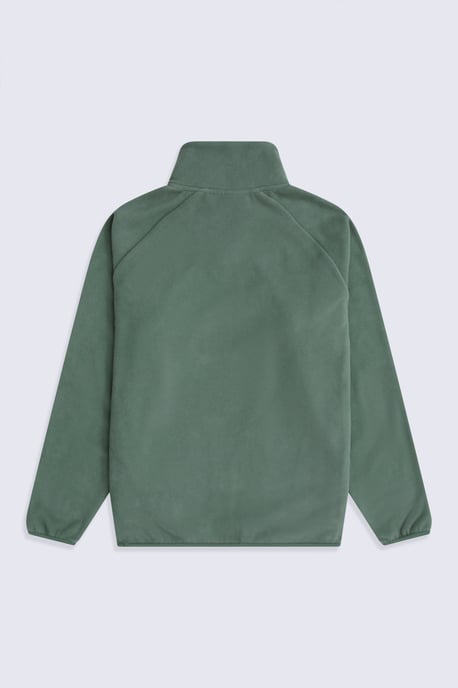 'Stockholm' Men's Fleece Jacket Half Zip Warm Cosy Sweater Dark Green - Image 6