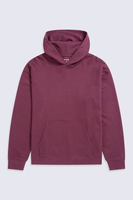 'Icon' Men's Logo Drop Shoulder Hoodie with Kangaroo Pocket Warm Sweatshirt Burgundy - Image 6