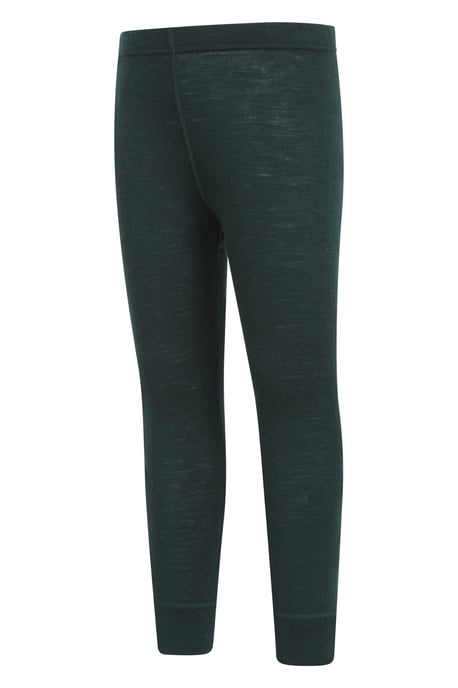 'Merino II' Kids Thermal Base Layer Trousers Breathable Winter Pants Dark Green - Image 2