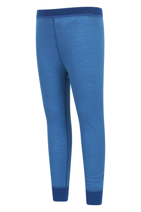'Merino II' Kids Thermal Base Layer Trousers Breathable Winter Pants Blue/Navy - Image 2
