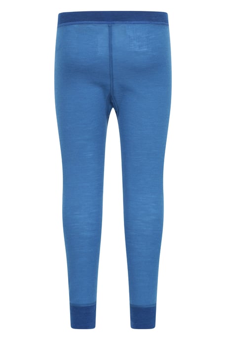 'Merino II' Kids Thermal Base Layer Trousers Breathable Winter Pants Blue/Navy - Image 3