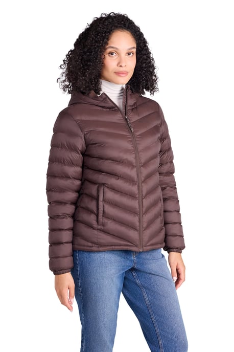 'Seasons' Women's Padded Jacket Water Resistant Insulated Winter Coat Dark Brown - Image 2